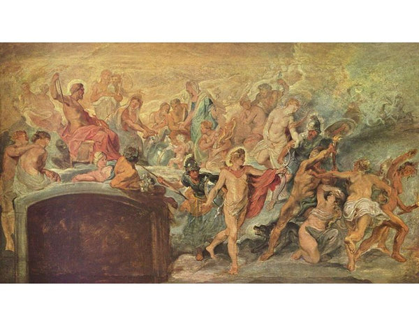 Paintings for Maria de Medici, Queen of France, scene the flower of France under the regency of Mary of Medici, sketch 
