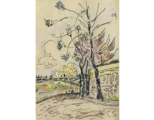 Paris, Le Pont Des Arts Vu De La Berge 