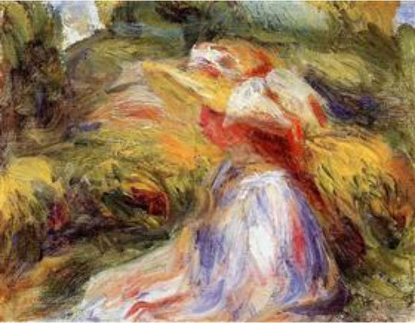 Young Woman In A Hat2 Painting by Pierre Auguste Renoir