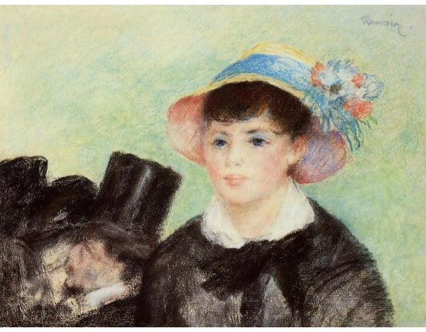 Young Woman In A Straw Hat4 Painting