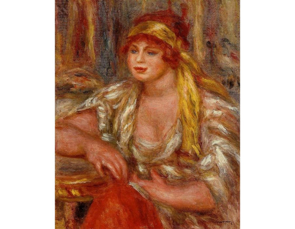 Andree In Yellow Turban And Blue Skirt Painting