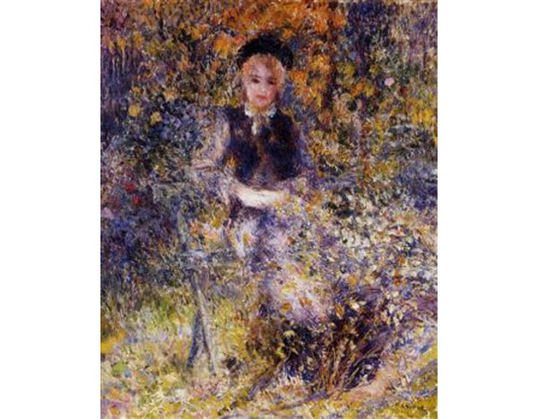 Young Woman On A Bench Painting