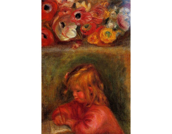 Portrait Of Coco And Flowers Painting