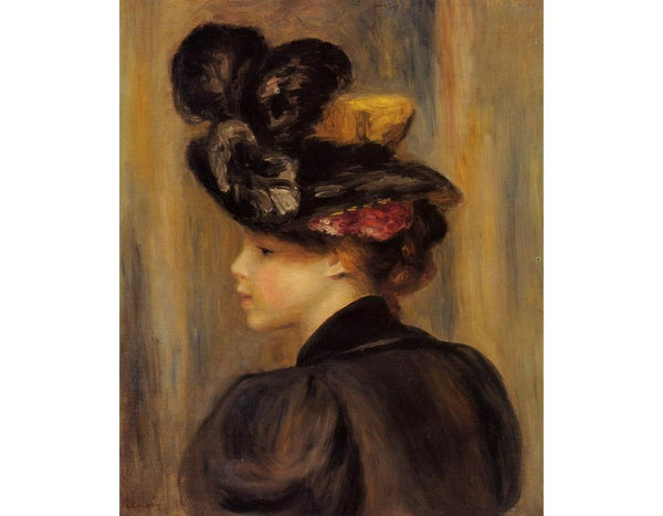 Young Woman Wearing A Black Ha Paintingt