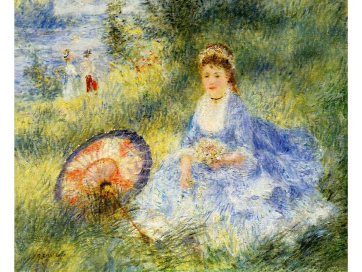 Young Woman With A Japanese Umbrella Painting