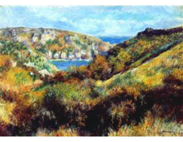 Hills around the Bay of Moulin Huet Guernsey 1883 Painting