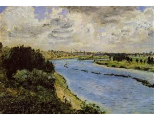 Barges On The Seine Painting