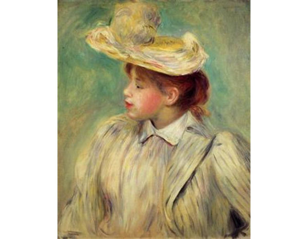 Young Woman In A Straw Hat