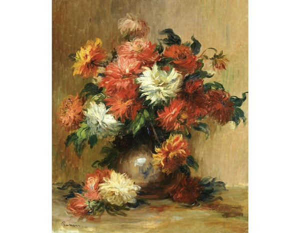 Still Life with Dahlias Painting