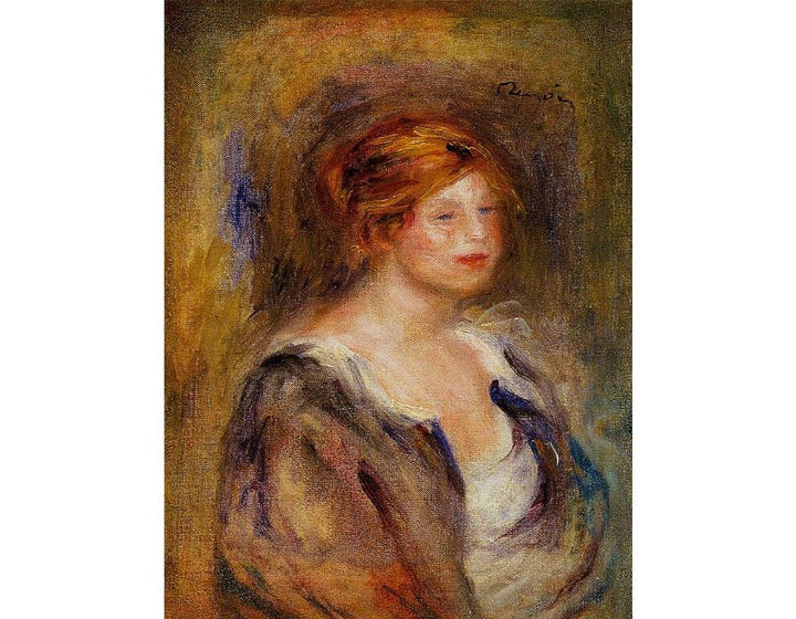 Young Girl in Blue (Head of a Blond Woman) Painting
