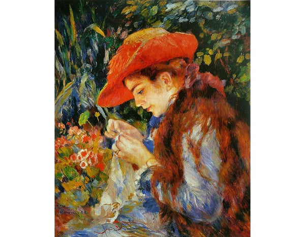 Mademoiselle Marie-Therese Durand-Ruel Sewing Painting