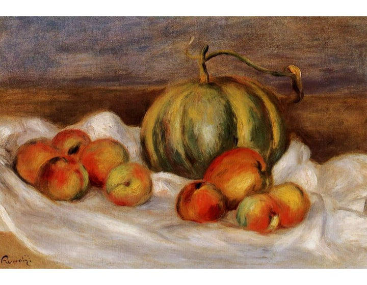 Still Life With Cantalope And Peaches by Pierre Auguste Renoir