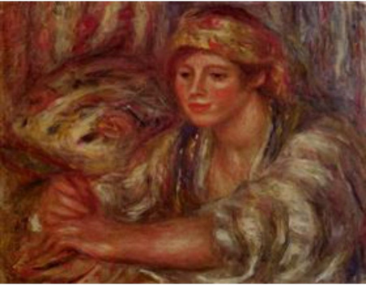 Woman Playing Cards
 by Pierre Auguste Renoir