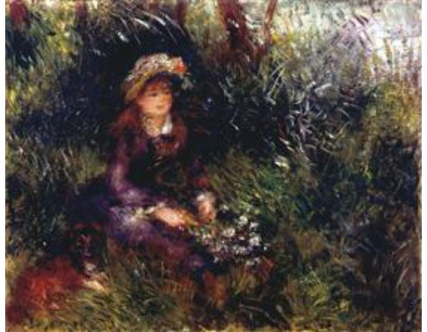 Madame Renoir With A Dog Painting