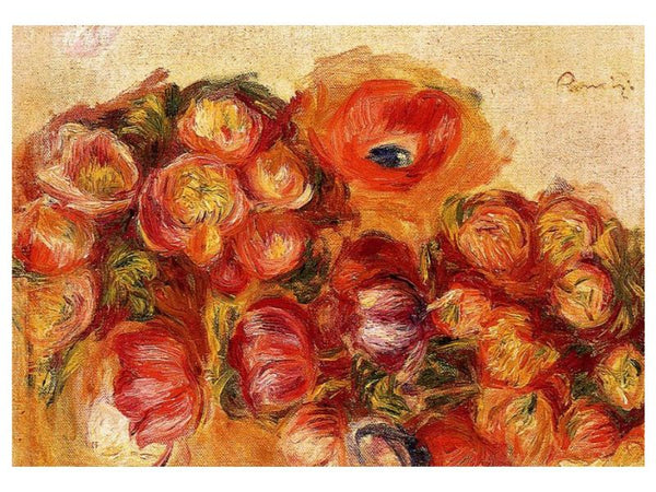 Study Of Flowers Anemones And Tulips Painting