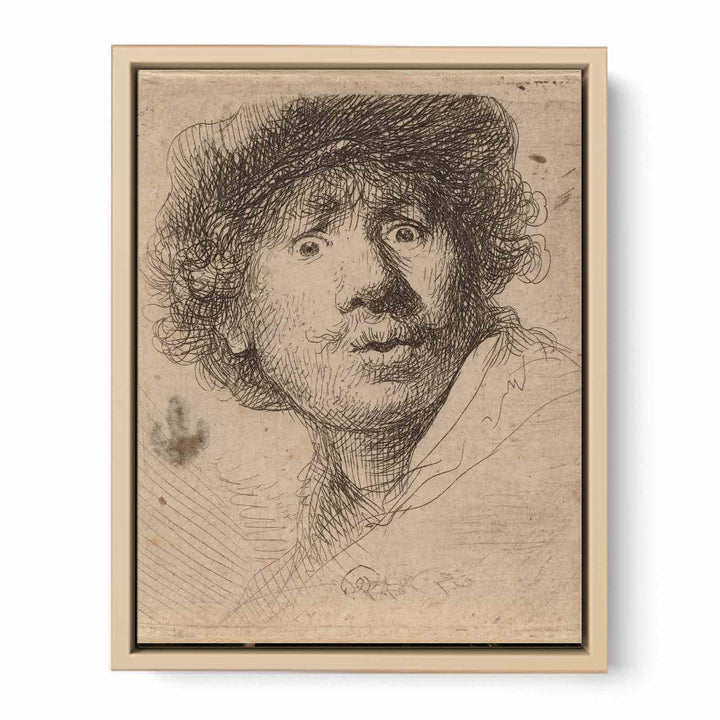 Self Portrait with a Cap, openmouthed
 Painting