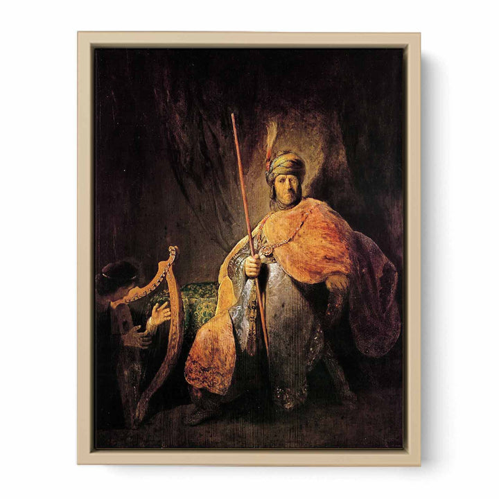 David Playing The Harp To Saul
 Painting
