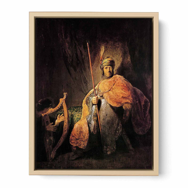 David Playing The Harp To Saul
 Painting