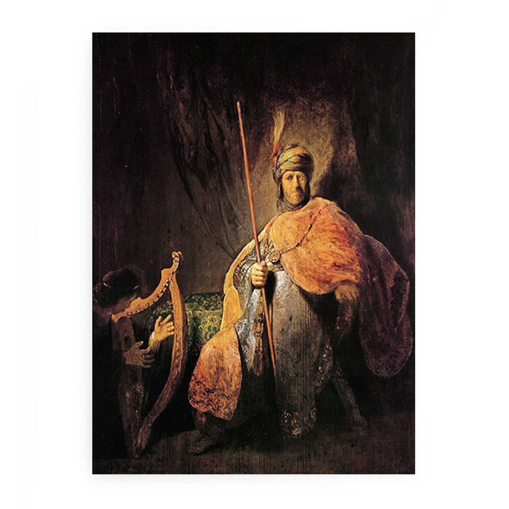 David Playing The Harp To Saul
 Painting