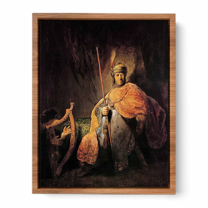 David Playing The Harp To Saul
 Painting