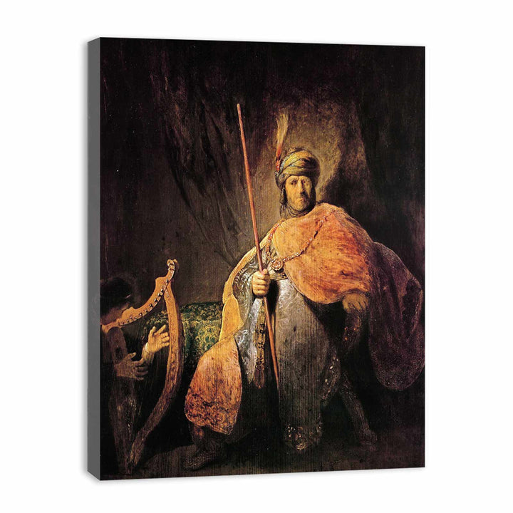 David Playing The Harp To Saul
 Painting