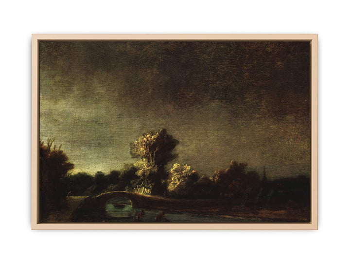 Landscape with a Stone Bridge c. 1637 Painting