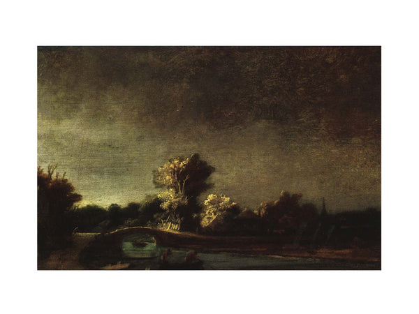 Landscape with a Stone Bridge c. 1637 Painting
