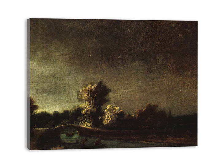 Landscape with a Stone Bridge c. 1637 Painting