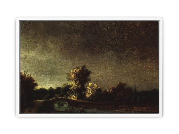 Landscape with a Stone Bridge c. 1637 Painting