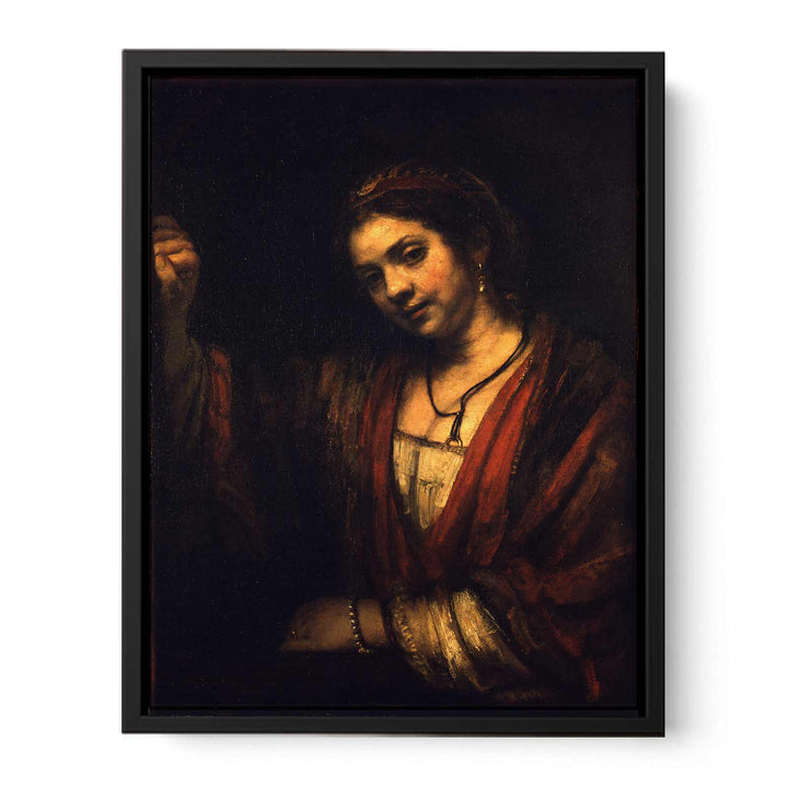 Hendrickje at an Open Door 1656 Painting