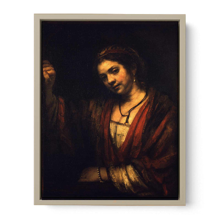 Hendrickje at an Open Door 1656 Painting
