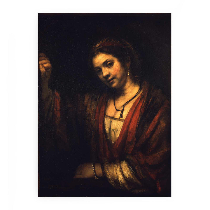 Hendrickje at an Open Door 1656 Painting