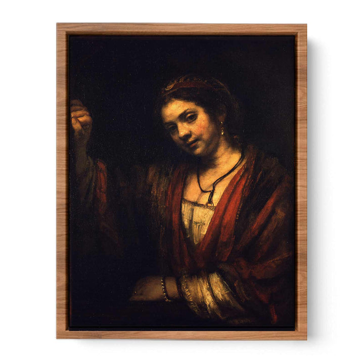 Hendrickje at an Open Door 1656 Painting