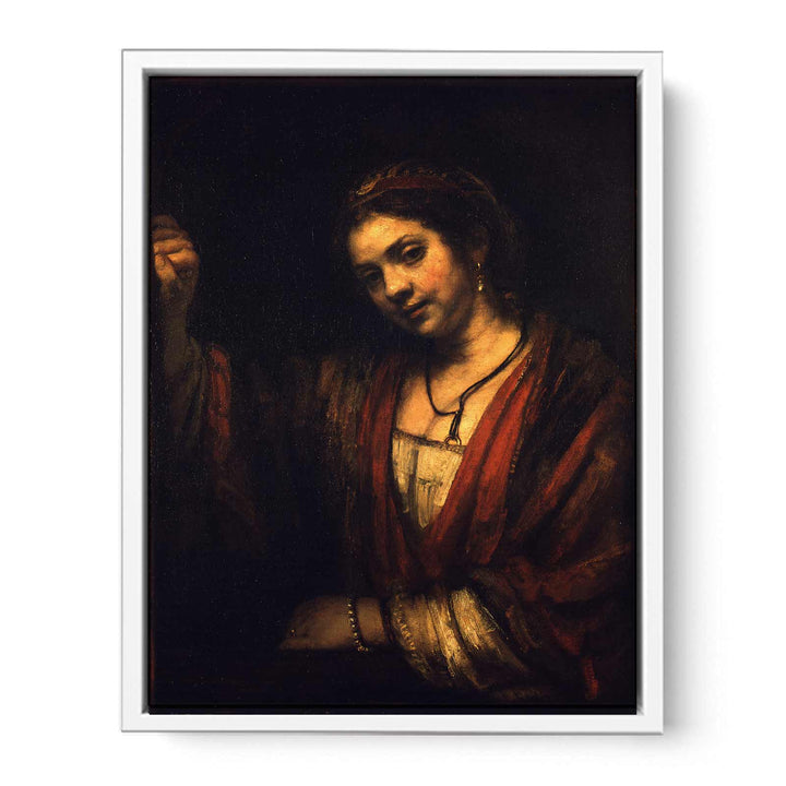 Hendrickje at an Open Door 1656 Painting