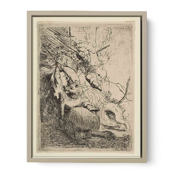 The Small Lion Hunt Painting