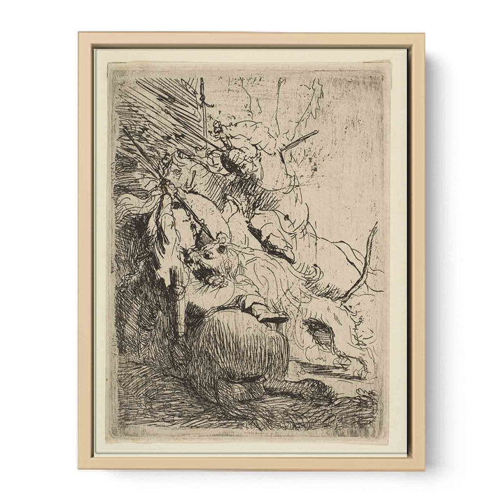 The Small Lion Hunt Painting