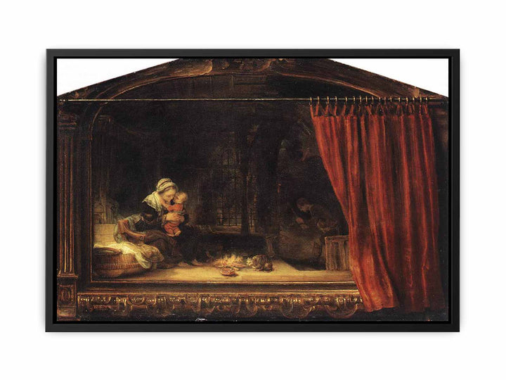 The Holy Family with a Curtain 1646
 Painting