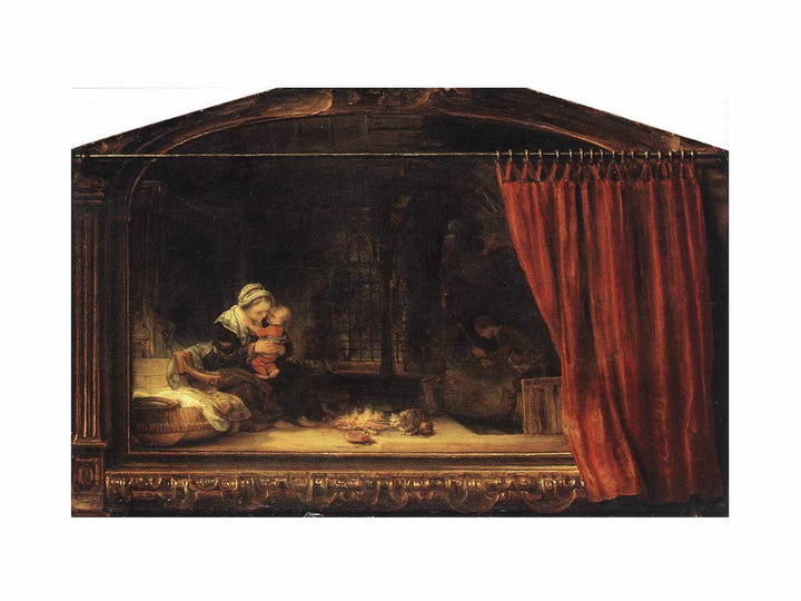 The Holy Family with a Curtain 1646
 Painting