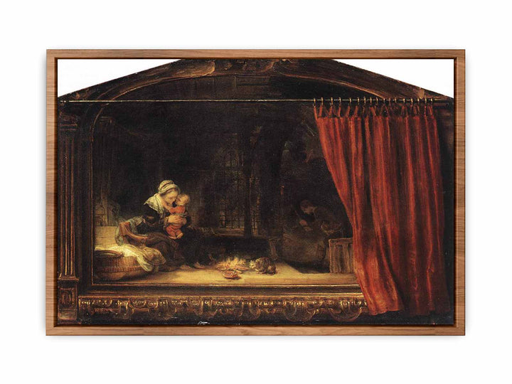 The Holy Family with a Curtain 1646
 Painting