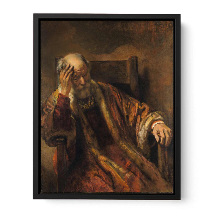 Old man on armchair Painting
