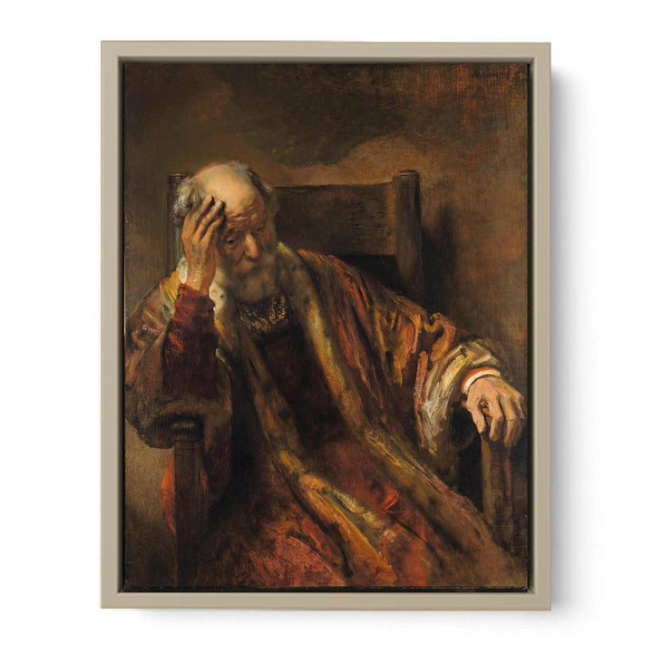 Old man on armchair Painting