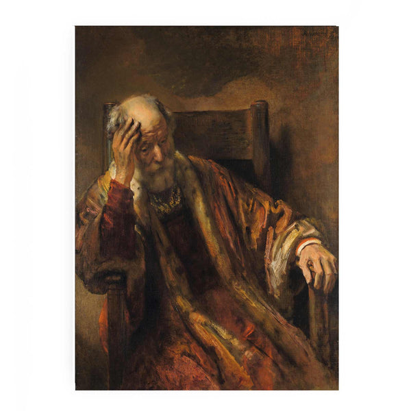 Old man on armchair Painting