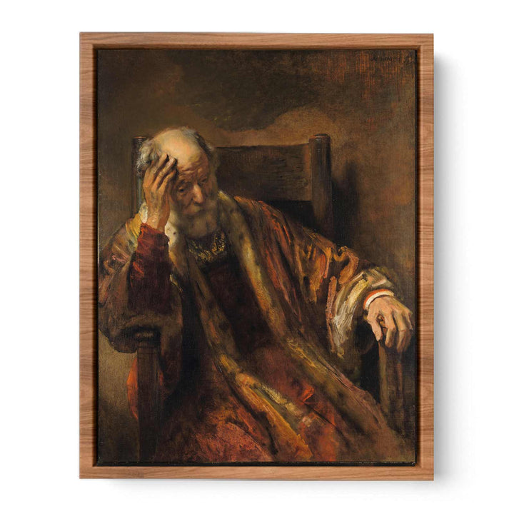 Old man on armchair Painting