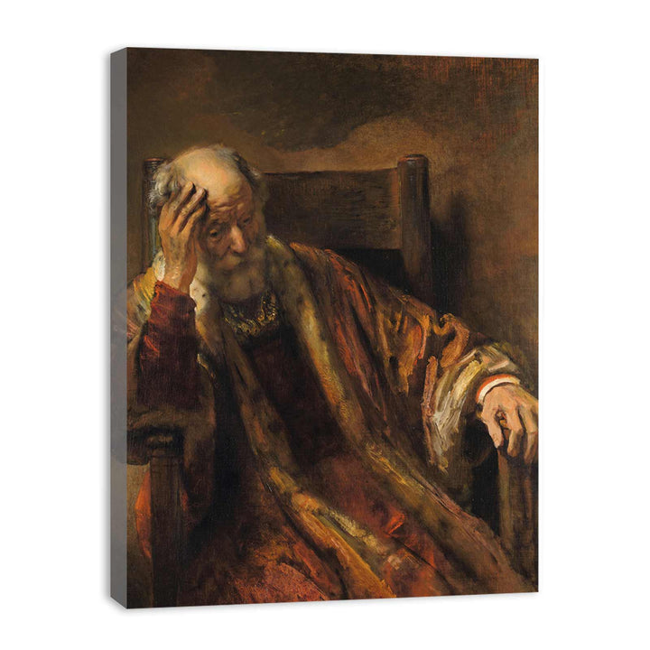 Old man on armchair Painting