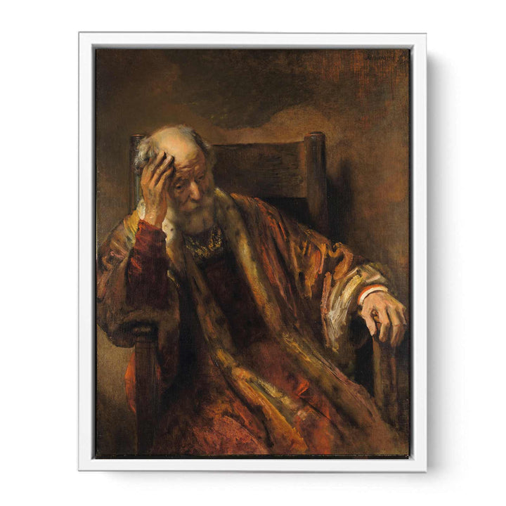 Old man on armchair Painting
