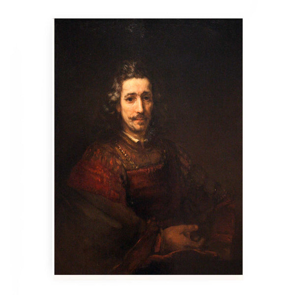 Man with a Magnifying Glass Painting