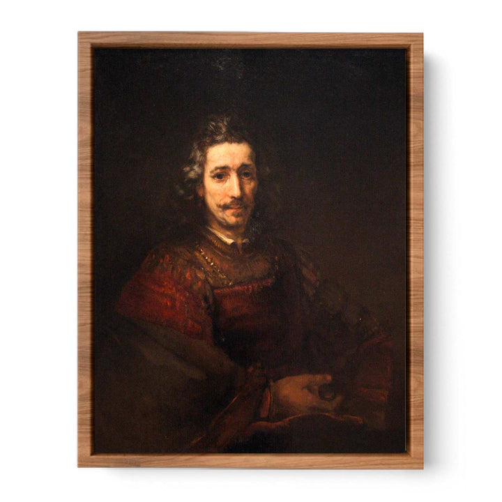 Man with a Magnifying Glass Painting