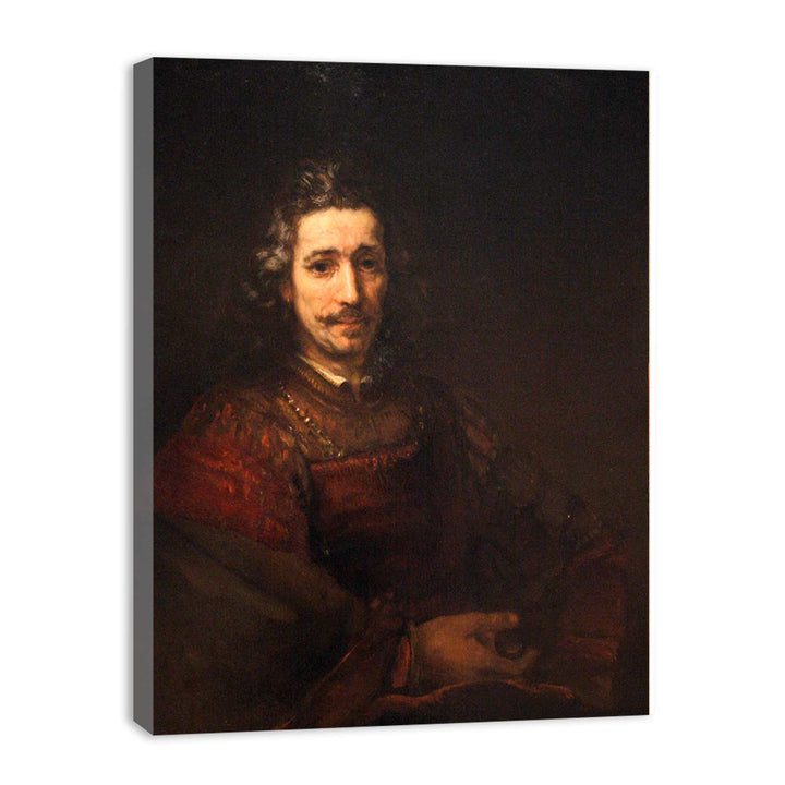 Man with a Magnifying Glass Painting