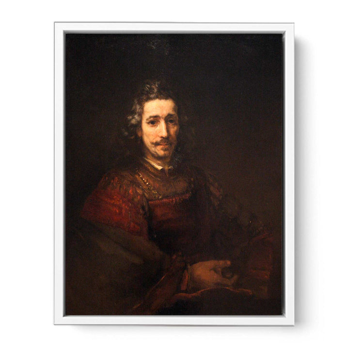 Man with a Magnifying Glass Painting