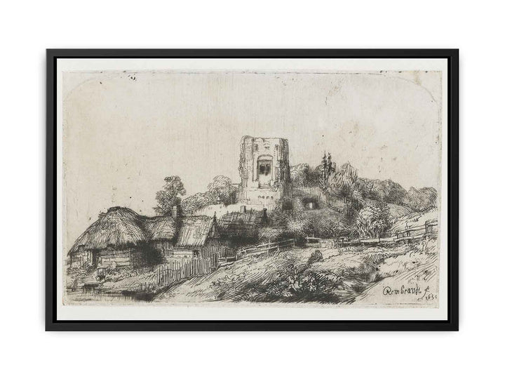 Landscape with a square Tower Painting
